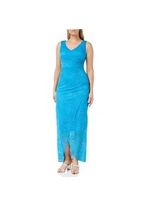 Gina Bacconi, Damen, Kleider, Wickelkleid aus Spitze mit Rüschen und verdecktem Reissverschluss, Türkis, (36)