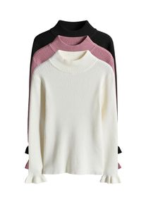 The Set, Piger, Pullover, Eosin / Sort / Hvid, Størrelse 3 yrs