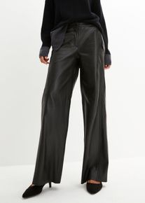 bonprix Lammnappa-Marlenehose, schwarz, Gr.42, Moderne und edle Marlene-Hose aus Lammnappa, mit Kniefutter, aus Nappaleder