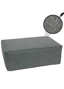 Ottomane/Zubehör für Sofa HWC-O54, Hocker Fußablage Recamiere Chaiselongue, Stoff/Textil 300g/m² 38x97x70cm ~ dunkelgrau