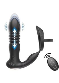 Cock Ring Prostate Vibrator Sex Toys For Men Wireless Remote Control Testicle Massage Anal Butt Plug Penis Ring Male Masturbator