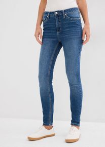 bonprix Női Skinny farmer, Mid Waist, rövidített, kék, 46