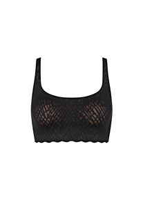 Top Sloggi Zero Feel Bliss - dla pań -rozmiar L 44/46 - kolor: czarny/żakard