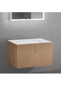 neoro n50 line Meuble bas l: 80 cm, 1 tiroir, fa&ccedil;ade en ch&ecirc;ne stri&eacute;e, BN0462BPO+BN0402C1,