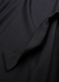 bonprix Női Midi ruha elasztikus szegéllyel az ujjak végén és övvel, fekete, 46