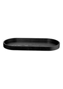 Asa houten dienblad ovaal, zwart