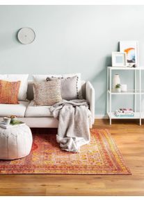 benuta Pop Flatvevd teppe Stay Rød 155x235 cm Grense, Vintage,Lappeteppe