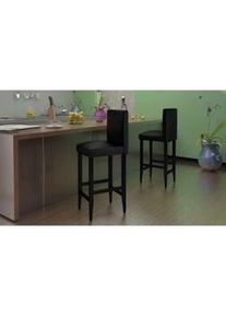 Taburetes de cocina 4 unidades cuero artificial negro