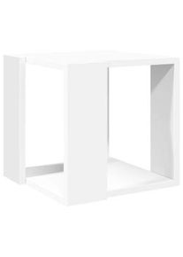 vidaXL Mesa de centro madera de ingeniería blanca 32x32x30 cm