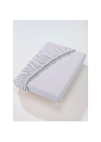 Dormisette , Spannbettlaken , hellgrau , 100% Baumwolle , B/L: 180 cm x 200 cm