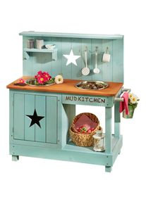 Muddy Buddy , Outdoor-Spielk&uuml;che &raquo;Adventurer Star&laquo; Matschk&uuml;che, petrolblau; FSC - sch&uuml;tzt Wald, petrol, Holz, petrol