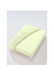 Dormisette , Spannbettlaken , lindgrün , 100% Baumwolle , B/L: 180 cm x 200 cm