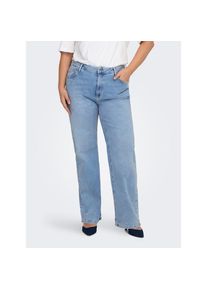 Only CARMAKOMA , Weite Jeans »CARWILLY HW WIDE DNM TAI006« , Light Blue Denim , Länge 32 , 50 -Länge 32 , 50 , Weite Jeans mit hoher Leibhöhe für...