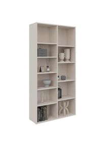 Boxxx Regal, Kaschmir, Holzwerkstoff, 9 F&auml;cher, 80x160x26 cm, stehend, Wohnzimmer, Regale, B&uuml;cherregale