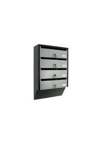Rottner Comsafe Silver/Black Mailbox, 600 mm x 385mm x 140 mm - T06209