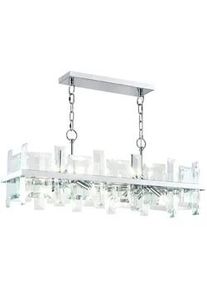 Maytoni Pendelleuchte , Chromfarben , Metall, Glas , 85.5x34x26.5 cm , Ce , beliebig kürzbar , Lampen & Leuchten, Innenbeleuchtung, Hängeleuchten, Pendelleuchten