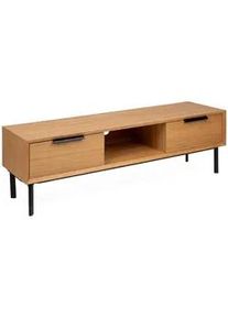 Woodek Tv-Möbel Bergen, Natur Massiveiche , Holz , Echtholz,Eiche , 200x45x43 cm , FSC 100% , Wohnzimmer, TV Möbel, Lowboards, Lowboards stehend