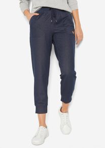 bonprix Femei Pantaloni casual 7/8 cu aspect denim, albastru, 32/34