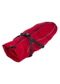 Manteau TIAKI avec harnais Arkon, rouge pour chien - longueur du dos : environ 55 cm