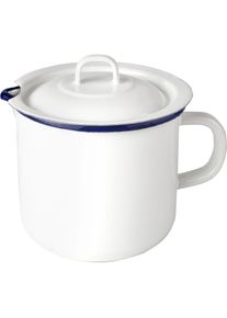 Ibili Milchkanne mit Deckel Blanca 1.75 Liter Perfekt zum Erhitzen von Milch und anderen Flüssigkeiten, Milchkanne, Weiss