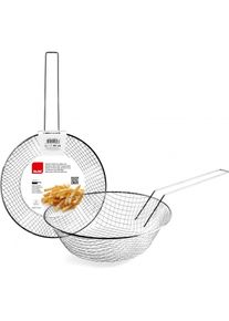 Ibili Frittierkorb Edelstahl 22,5 cm Zum fettfreien Frittieren und Abtropfen von Lebensmitteln, Fritteuse