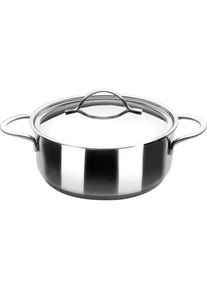 Ibili Kochtopf mit Deckel Noah 22 cm, 3,2 Liter Universell einsetzbarer Kochtopf aus Edelstahl, Auflaufform, Silber