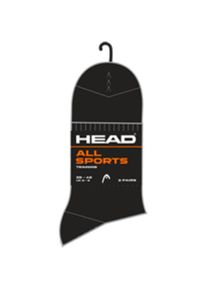 Head, Unisex, Sportsocken, Socks Tennis Club Short Crew Black (3x) (43 - 46), Schwarz