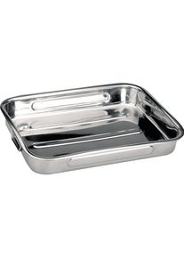 Ibili Auflaufform Edelstahl Bistrot 63 x 45 x 7,5 cm Perfekt zum Rösten von Gemüse, Fleisch und Fisch, Auflaufform