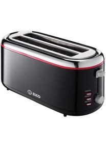 ELCO PT-1080-2, Toaster, Schwarz, Silber, Rot