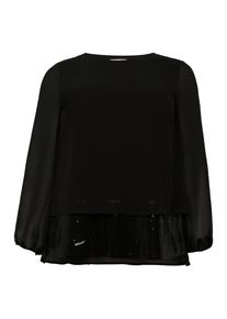 sheego Tunika Ženy čierna / strieborná XXXL