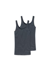 2 Schiesser Tr&auml;gertops mit Modal - Damen - Gr. 44 - dunkelblau