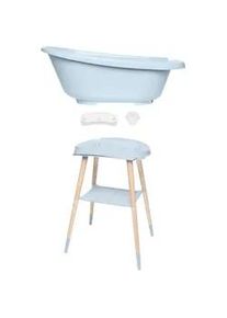 bébé-jou Bebe Jou Babybadeset , Blau , Kunststoff , 3-teilig , 79.5x40x46 cm , Pflegen, Baden, Babybadewannen