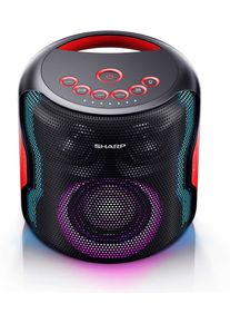 Sharp Party-Lautsprecher »PS-919« 2.1 (Bluetooth Automatische Abschaltung Beleuchtungseffekte LED-Taschenlampe 130 W) in schwarz