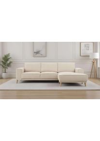 Otto Home Ecksofa &raquo;Oland Skandi, weicher Chenille-Stoff&laquo; L-Form, 280 cm, Wellenunterfederung, Skandi-Design, Massivholzf&uuml;&szlig;e, Gr&ouml;&szlig;e B/H/T: 280 cm x...