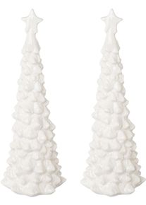 Creativ Light Dekobaum »Weihnachtsdeko« Tannenbaum aus Keramik in weiß, Größe B/H/T: 25 cm