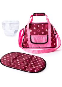 BAYER Puppen Wickeltasche »bordeaux Sterne« in rot