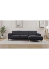 Otto Home Ecksofa &raquo;Oland Skandi, weicher Chenille-Stoff&laquo; L-Form, 280 cm, Wellenunterfederung, Skandi-Design, Massivholzf&uuml;&szlig;e, Gr&ouml;&szlig;e B/H/T: 280 cm x...