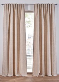 bonprix Draperie opacă cu textură melanj (1 buc.), bej, Î/Lă: 175/140 cm