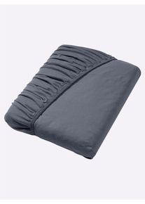 Irisette unisex Hoeslaken in antraciet ,maat 1 st. 90x190 - 100x200 cm, Witt, 100% Katoen