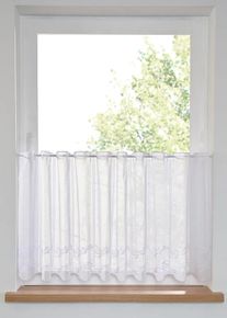 bonprix Konyha függöny díszítő hímzéssel, fehér, mag./szél.: 30/120 cm