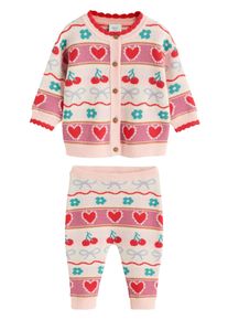 next Flickor Set opal / petrol / puder / r&ouml;d Storlek 80