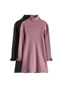 The Set, Piger, Kjole, Gammelrosa / Sort, Størrelse 116