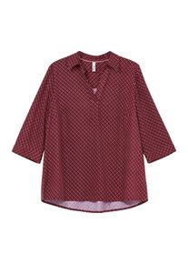 sheego, Damer, Tunika, Vinrød / Sort / Hvid, Størrelse 52