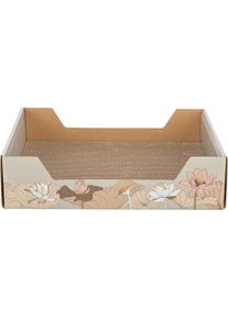 Trixie Kratzpappe Floral mit Katzenminze Taupe