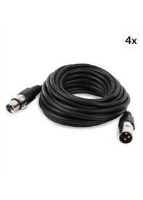 Electronic-Star FrontStage XLR k&aacute;bel, 4 darabos k&eacute;szlet, 6 m, male-female