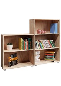 Casaria Boekenkast Vela Eik 2+3 vakken