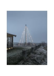 Konstsmide, LED-Baummantel &raquo;Weihnachtsdeko aussen, Christbaumschmuck&laquo; 500 Stk.-flammig LED Fahnenmastbeleuchtung mit Ring, 5 Str&auml;nge &agrave; 100 gefrostete 