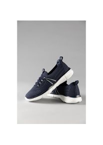 Aniston SHOES , Slip-On Sneaker , Freizeitschuh, Halbschuh, Schnürschuh - NEUE KOLLEKTION , navy , 41 , 41 , Aus pflegeleichtem Textil in Strickoptik