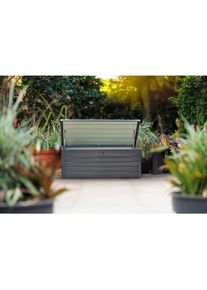 Kissenbox, Anthrazit, Metall, 1 F&auml;cher, 120x63x61 cm, Deckel, absperrbar, Gartenzubeh&ouml;r, Kissenboxen