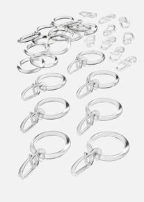 bonprix Kółka z haczykami do karniszy (30 sztuk), biały, 0